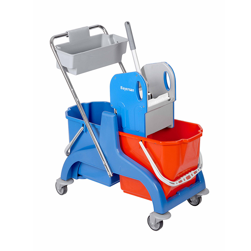 CHARIOT DE NETTOYAGE A GODET DOUBLE SEAUX 2x25Lt